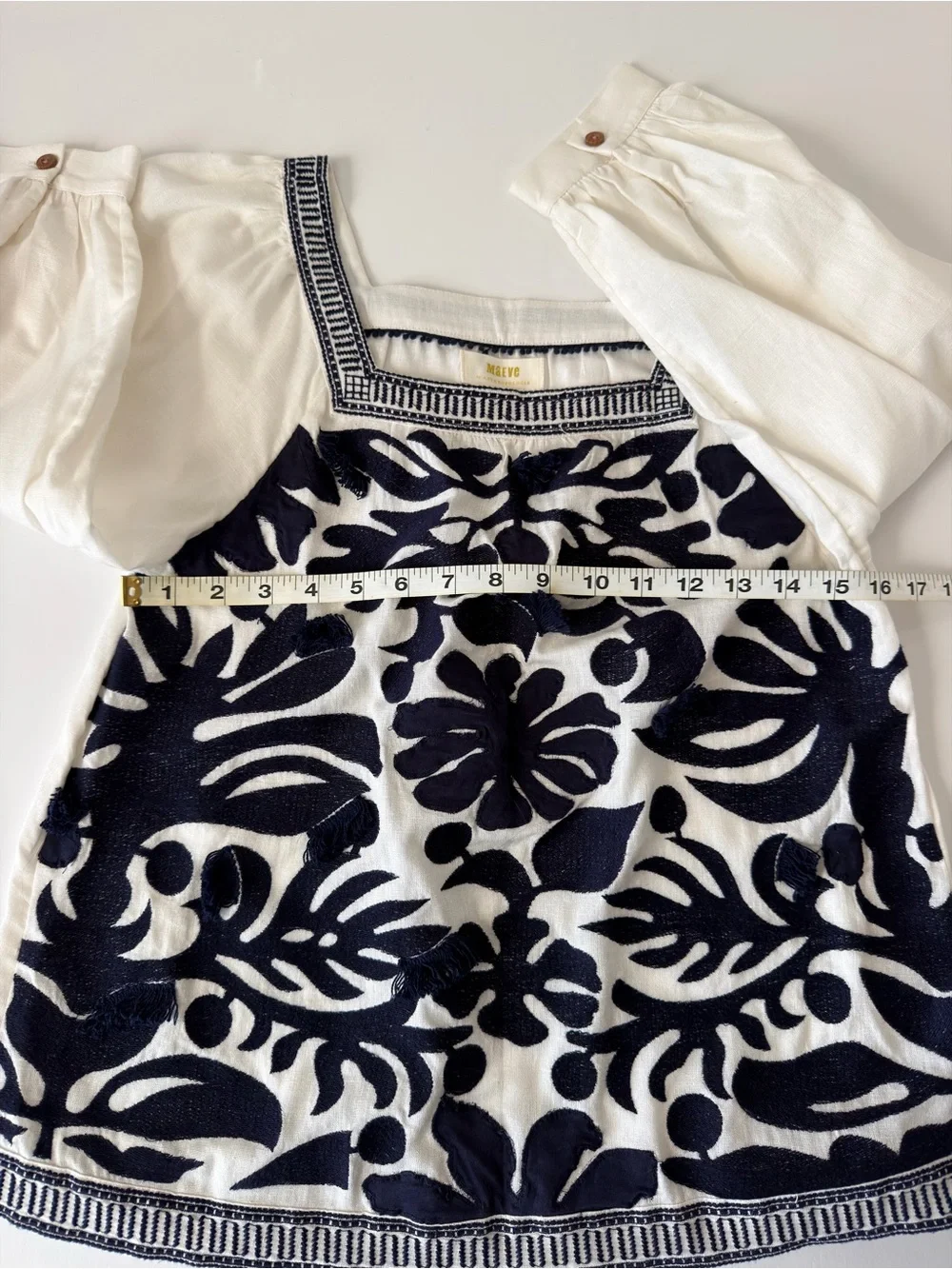 NWT Maeve by Anthropologie Liyah Embroidered Peasant Blouse